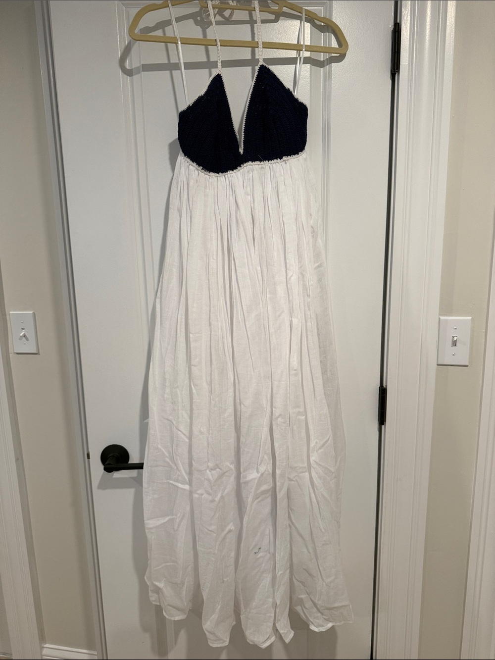 J.Crew crochet halter maxi